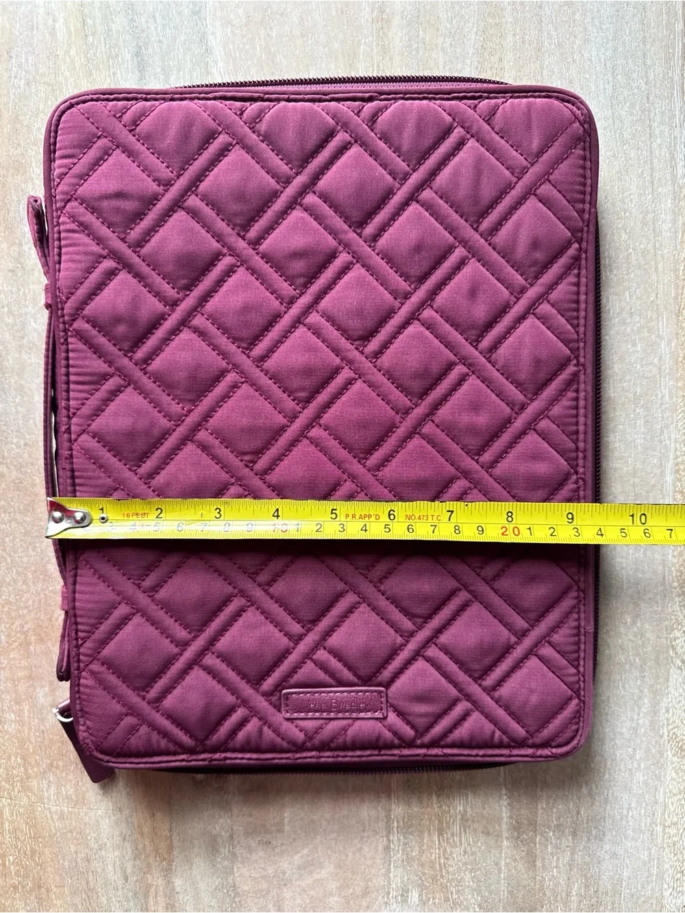 Vera Bradley Plum Purple Quilted Microfiber Document Tablet Portfolio Organizer